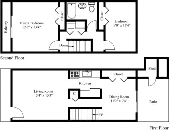 2 Bed Apartment in Mechanicsburg, PA | Wesley Park Townhouses | Property Management, Inc.