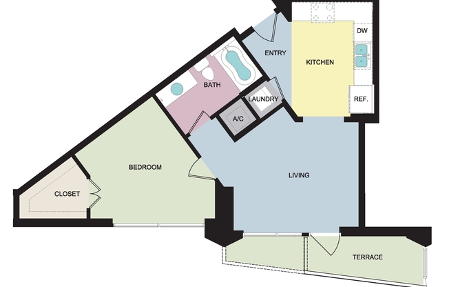 1 bed, 1 bath, 769 sqft, $3,160
