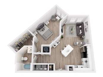 1 bed, 1 bath, 785 sqft, $1,525