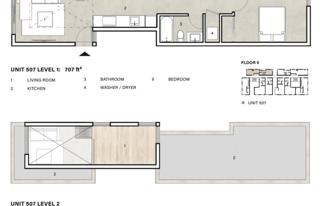 1 bed, 1 bath, 535 sqft, $3,150, Unit 507