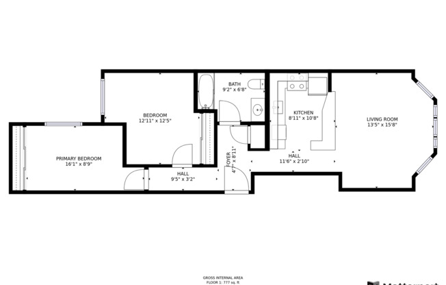 2 beds, 1 bath, $3,350