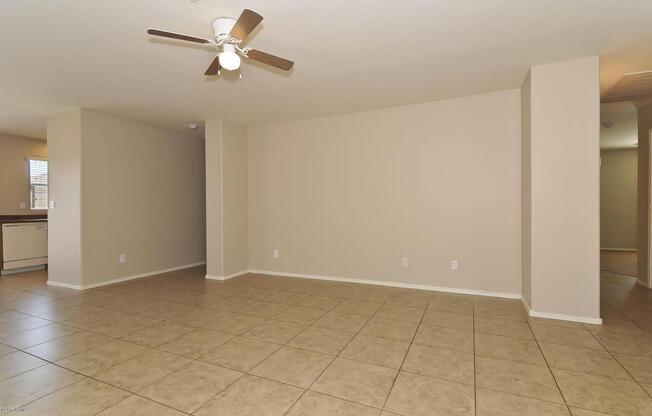 Great-room floor plan with 4 bedrooms PLUS den