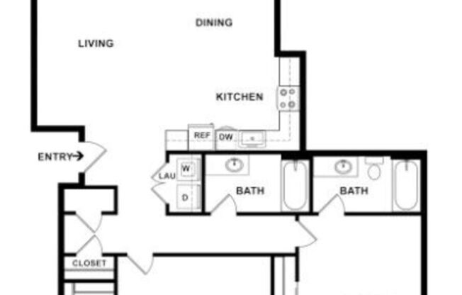 2 beds, 2 baths, 941 sqft, $2,895