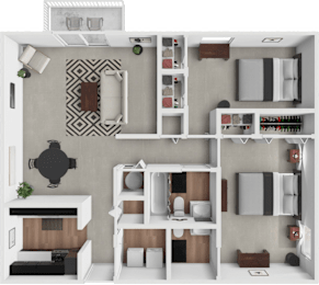 2 beds, 1.5 baths, 929 sqft, $1,139