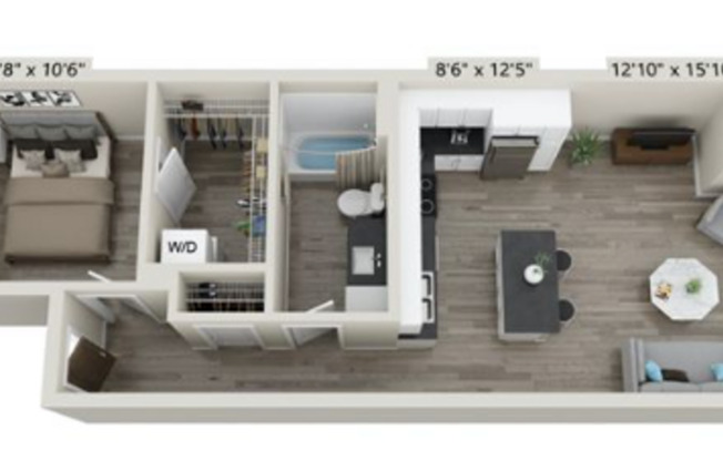 1 bed, 1 bath, 729 sqft, $1,645, Unit 504