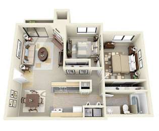 2 beds, 1 bath, 820 sqft, $2,024