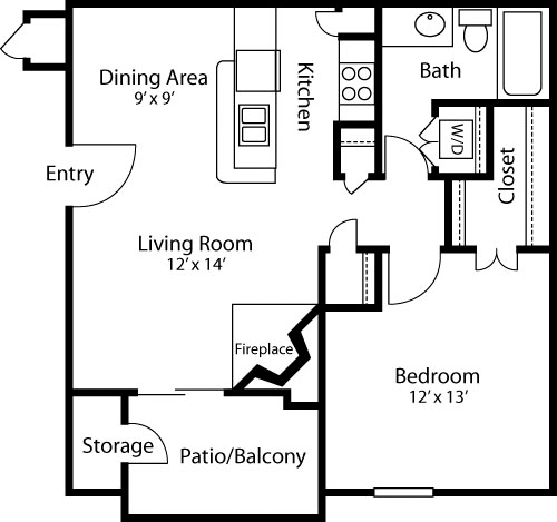 1 bed, 1 bath, 651 sqft, $2,270