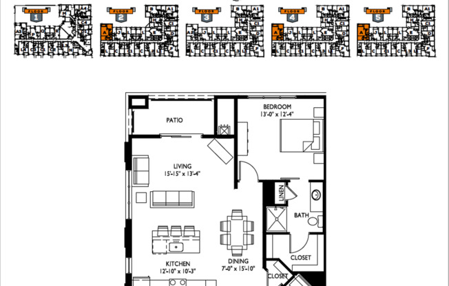 2 beds, 2 baths, 1,178 sqft, $2,200, Unit 502