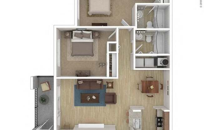 2 beds, 2 baths, 921 sqft, $1,899