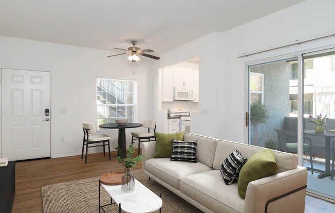 Living Room with Hard Surface Flooring