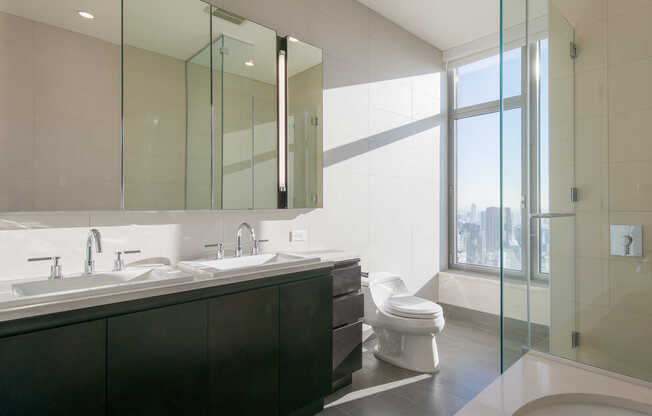 Penthouse Bathroom with Glass Shower