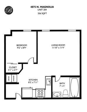 1 bed, 1 bath, 400 sqft, $1,995, Unit 404
