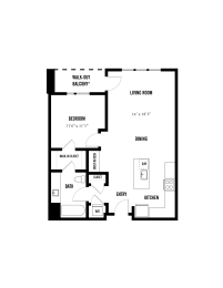 1 bed, 1 bath, 786 sqft, $1,837
