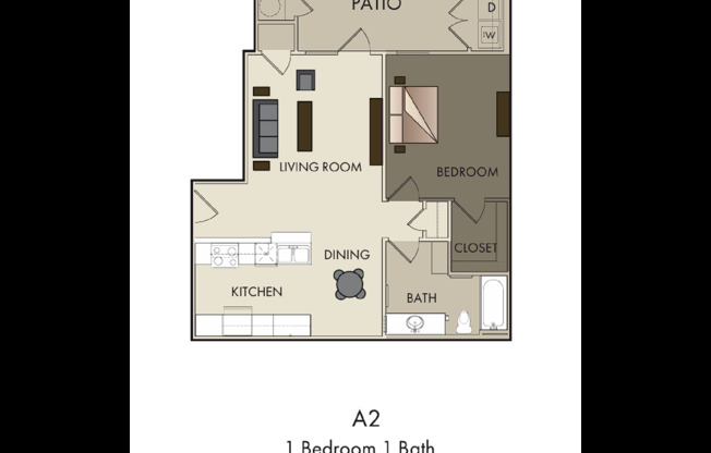 1 bed, 1 bath, 746 sqft, $1,201