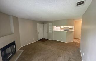 1 bedroom 1 bath with Fireplace, and washer and dryer include