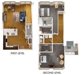 2 beds, 2.5 baths, 1,695 sqft, $3,244