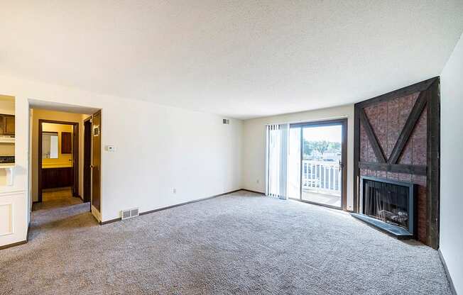 Living room with attached balcony