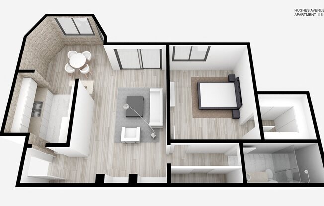 1 bed, 1 bath, 800 sqft, $3,650