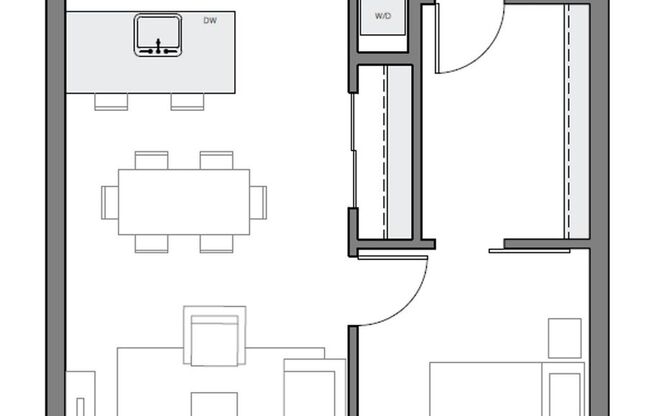 1 bed, 1 bath, 653 sqft, $1,825, Unit 205