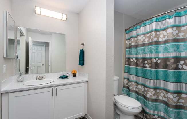 Bayview Apartment Homes Bathroom Vanity and Shower