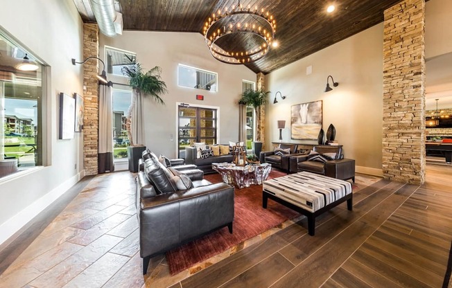 Relaxing Lounge Area in Clubhouse at Legacy Creekside Apartments, San Antonio, TX
