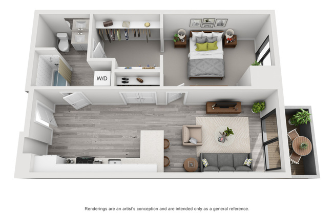 1 bed, 1 bath, 738 sqft, $1,690