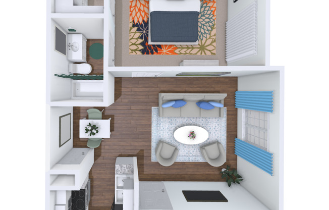 1 bed, 1 bath, 517 sqft, $892, Unit 701