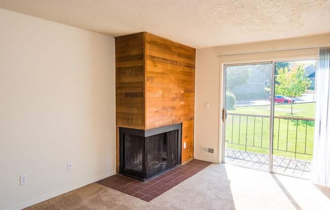 Todd Village Vacant Apartment Fireplace