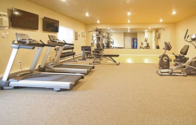 workout room, fitness center, gym  at Cascades of Mandan, Mandan