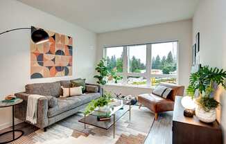 Spacious Living Area at Hazel Apartments, Washington