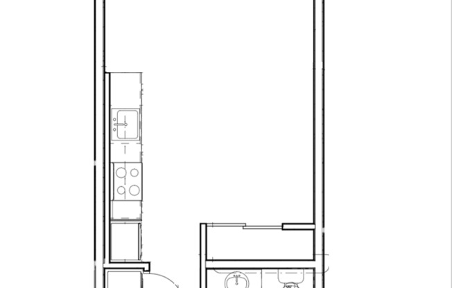 Studio, 1 bath, 278 sqft, $1,825, Unit 207