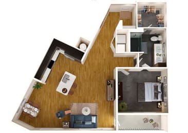 1 bed, 1 bath, 930 sqft, $2,204