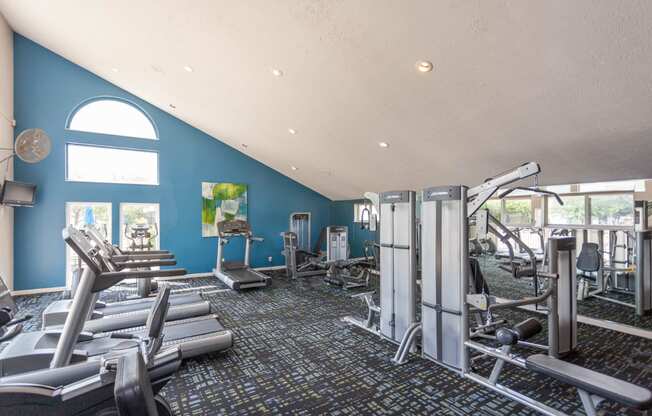 24 Hour Fitness Center at Chinoe Creek Apartments, PRG Real Estate, Lexington, KY