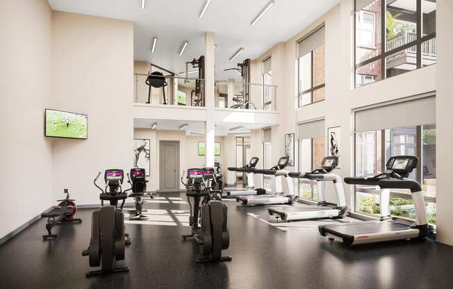 Gym at Elevate Apartments, Madison, WI