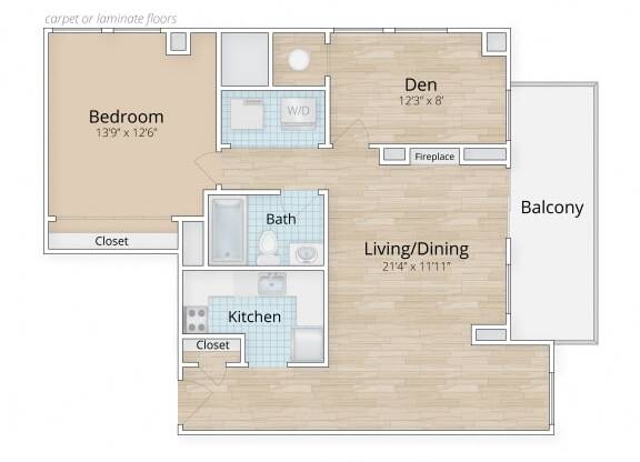 1 bed, 1 bath, 883 sqft, $3,566