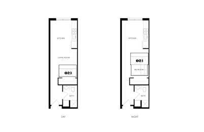 Studio, 1 bath, 383 sqft, $1,458
