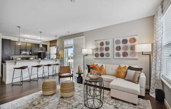 Living Room With Kitchen at Penn Circle, Indiana