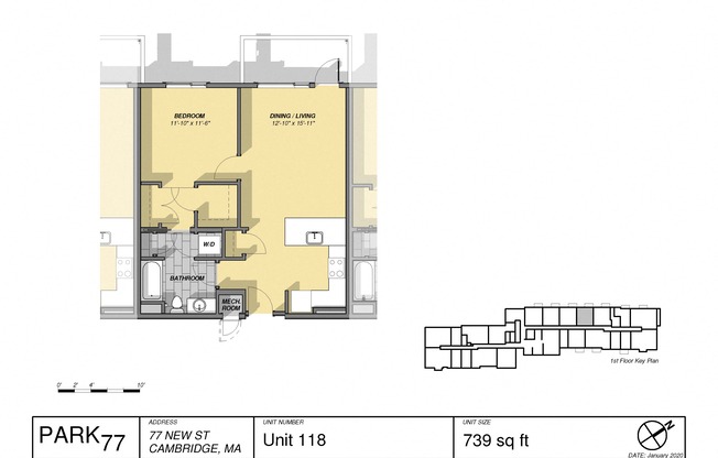 1 bed, 1 bath, 739 sqft, $3,350