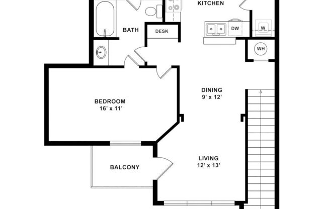 1 bed, 1 bath, 854 sqft, $1,210