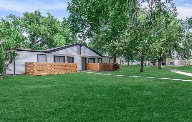 a large lawn in front of a house