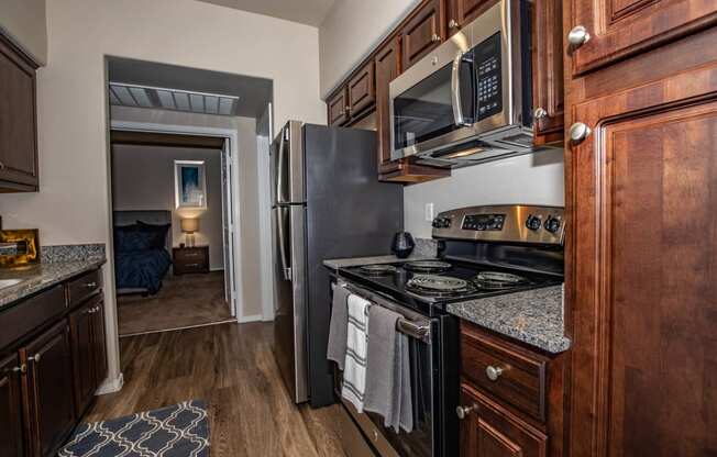 Kitchen with appliances at The Belmont by Picerne, Las Vegas, Nevada
