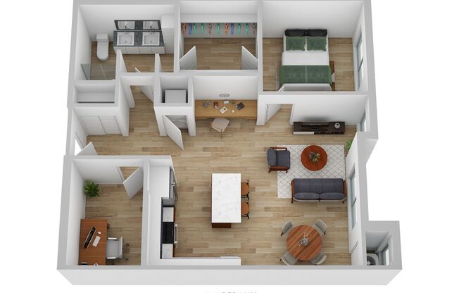 1 bed, 1 bath, 829 sqft, $2,055, Unit 104