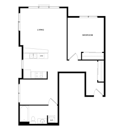 1 bed, 1 bath, 824 sqft, $2,450