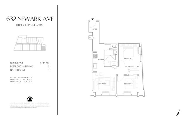 2 beds, 1 bath, 756 sqft, $3,839, Unit 609
