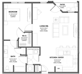 1 bed, 1 bath, 875 sqft, $1,360