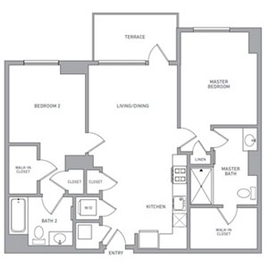 2 beds, 2 baths, 1,031 sqft, $4,746