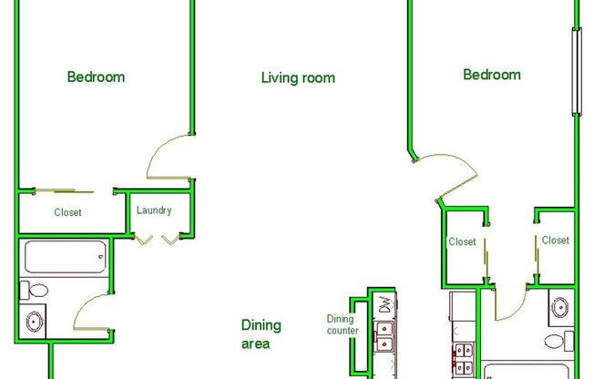 2 beds, 2 baths, 960 sqft, $2,950, Unit 202
