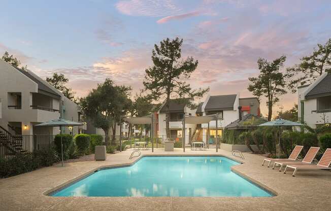 Pool and Lounge Area at Orchard on Gilbert in Gilbert AZ