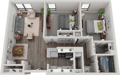2 beds, 1 bath, 908 sqft, $1,500