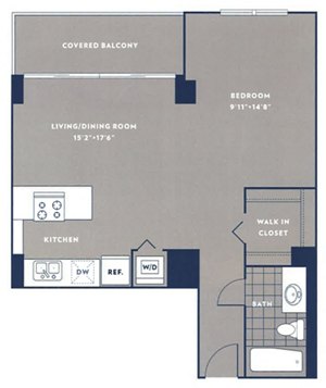 Studio, 1 bath, 615 sqft, $2,470